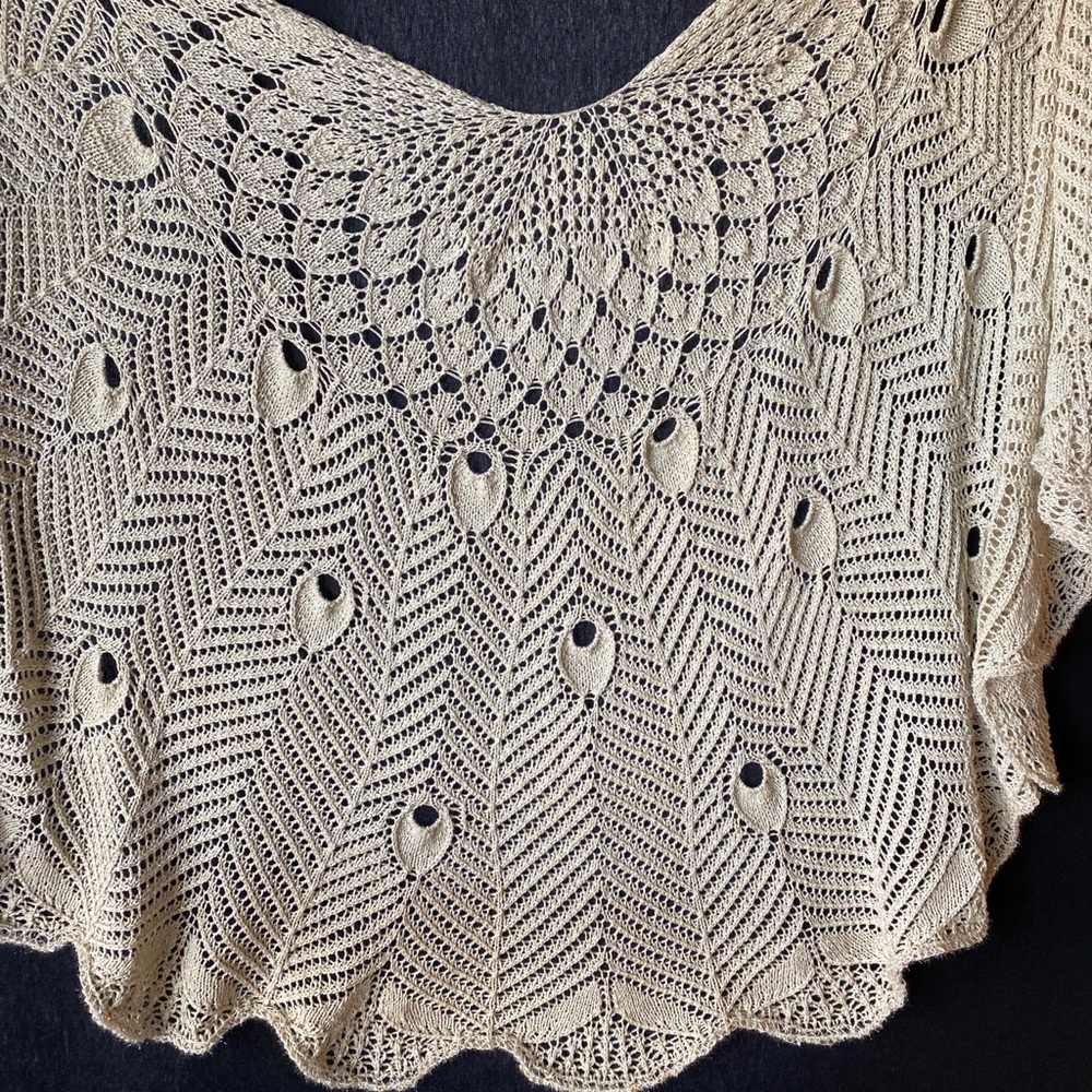 Hand Knitted Large Lace Shawl, Wedding Stole, Wrap, Gift for Her, Bridal Shawl